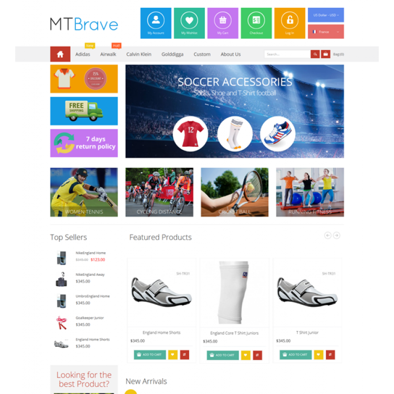 Brave - MultiPurpose Flat Responsive Magento Theme