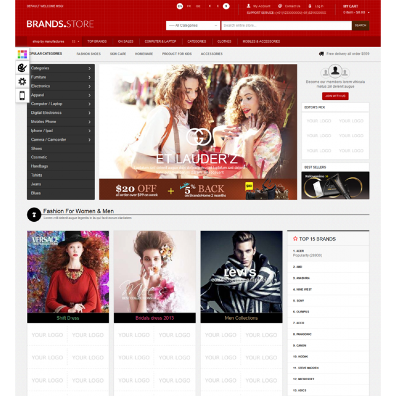 Gala Brand Store - Responsive Magento Template