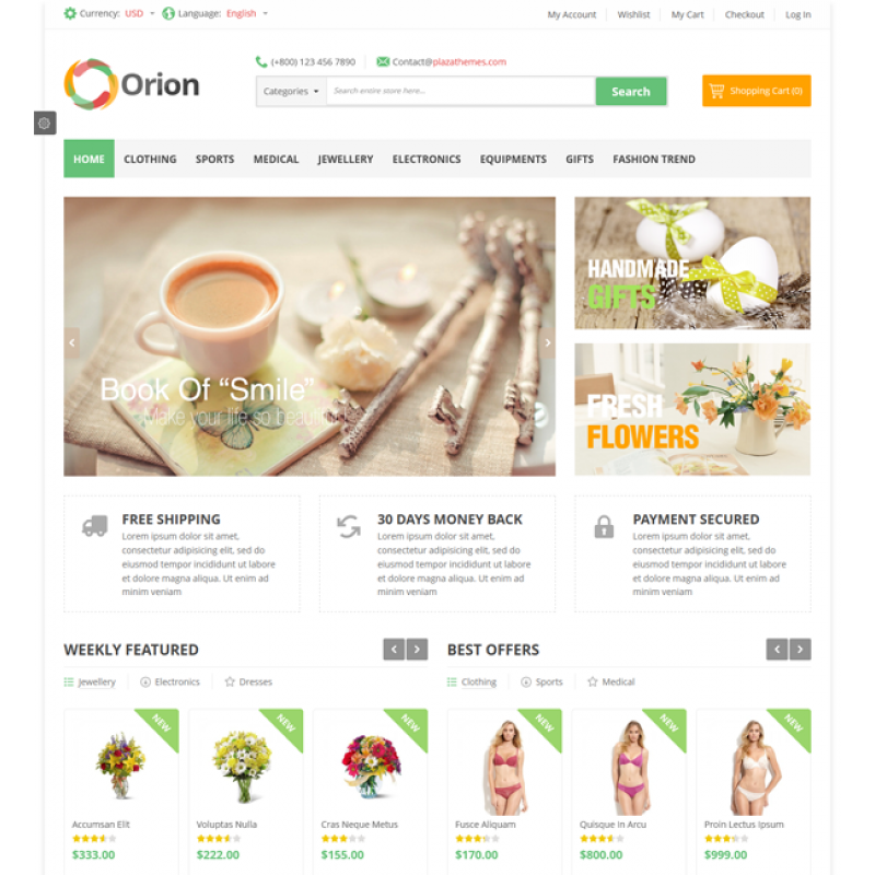 Orion - Mega Shop Responsive Magento Theme