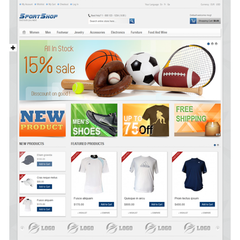 SportShop - Responsive Magento Theme