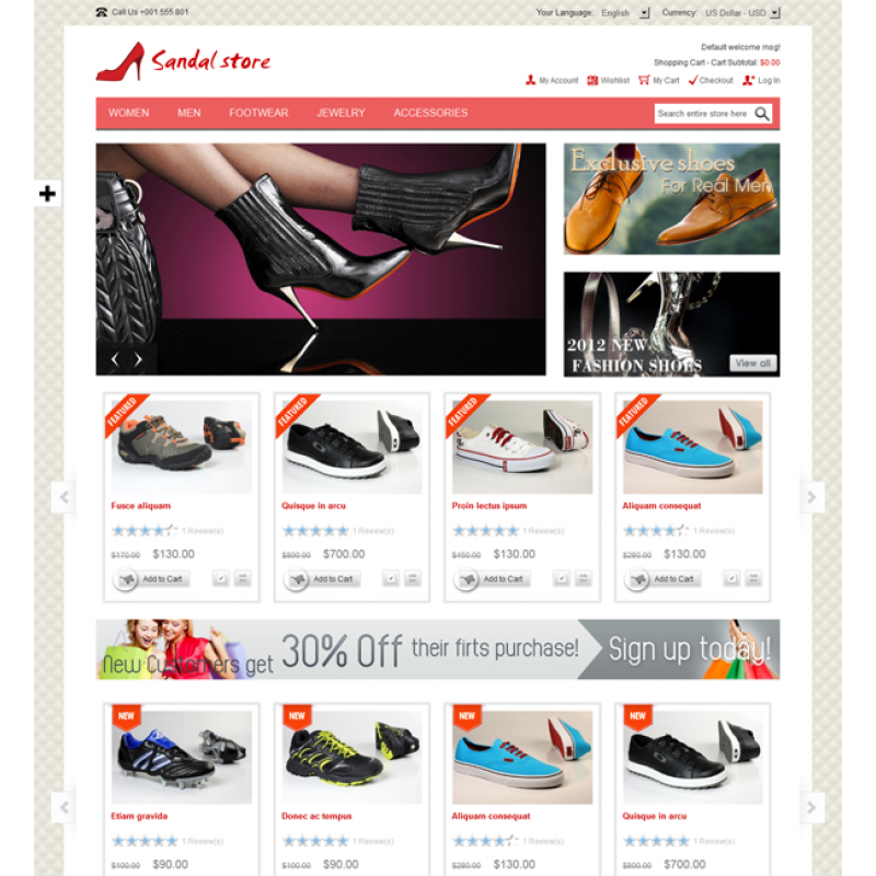 Sandal - Responsive Magento Theme 