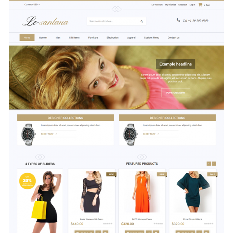  Le-Santana - Responsive & Retina Ready Magento 