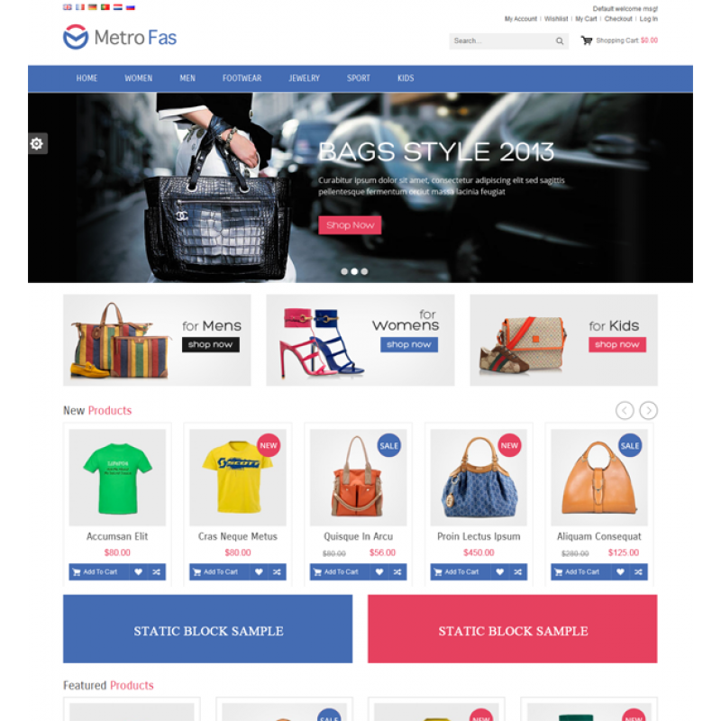 MetroFas Responsive Magento Theme 