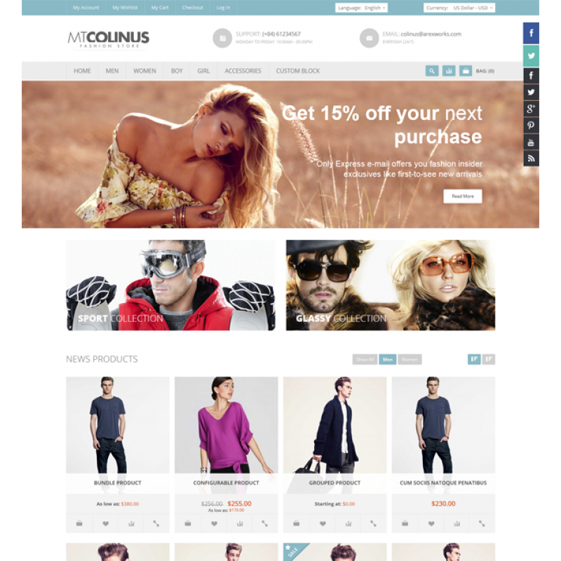 Colinus - Multi-Purpose Responsive Magento Theme