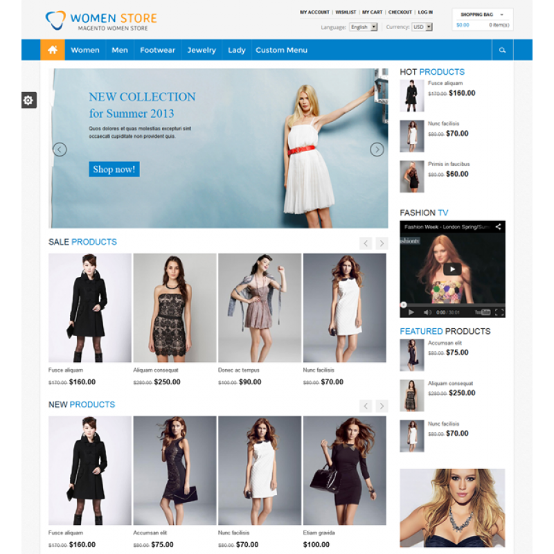 Women Store - Responsive Magento Theme 