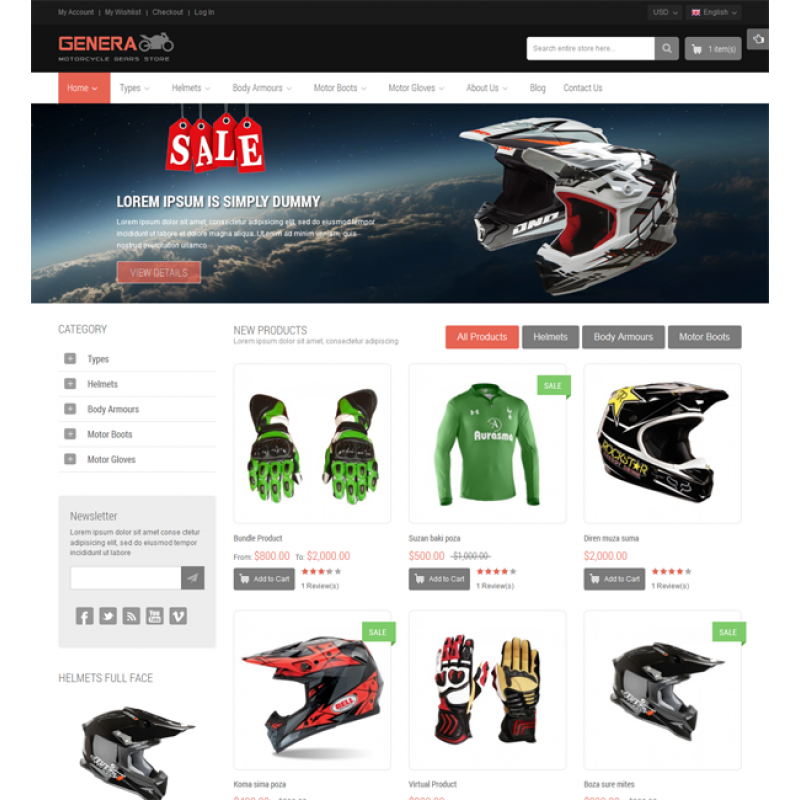  Genera - Responsive Magento Sport Theme 