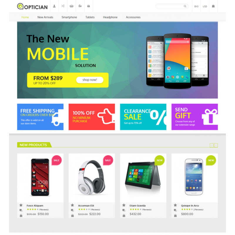 Optician - Responsive Magento Theme 