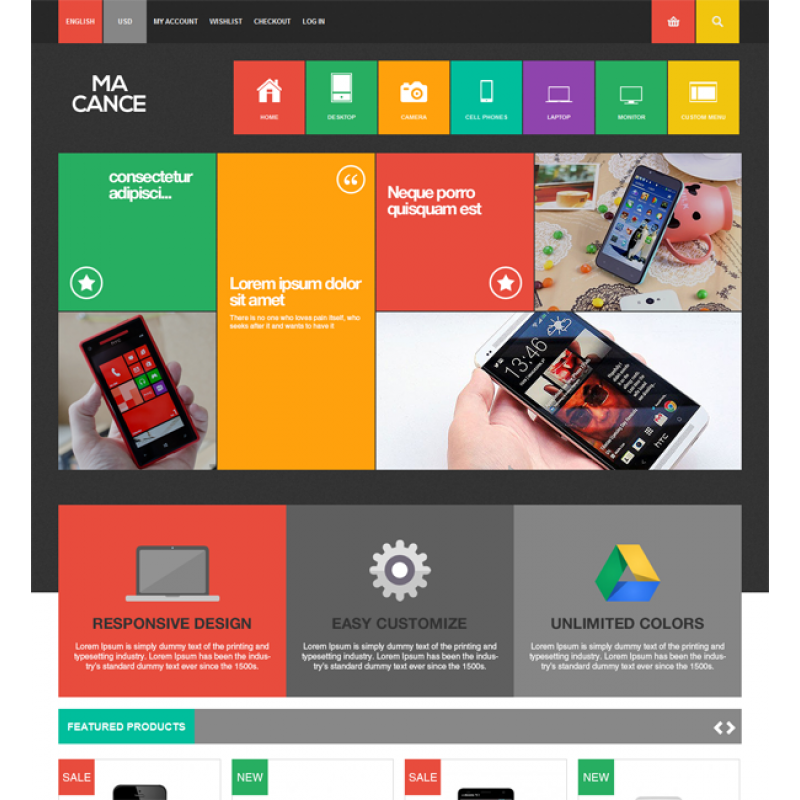 MA CANCE - Metro Responsive Magento Theme 