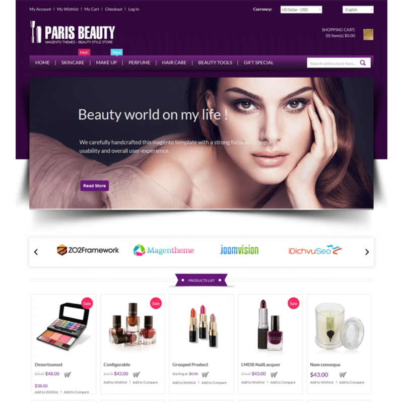 Cosmetic - Responsive Magento Theme 