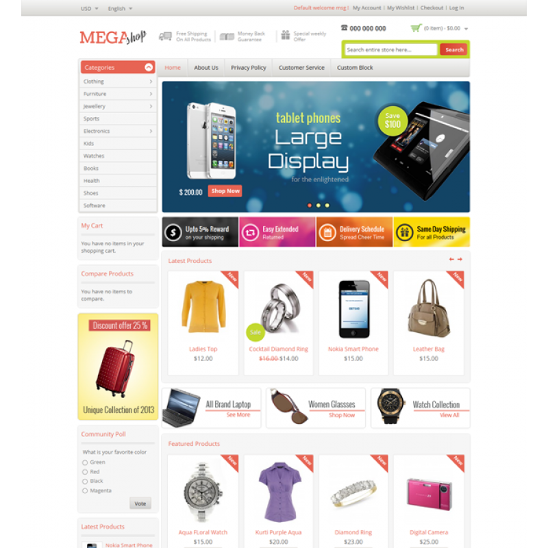 Mega Shop - Magento Responsive Template