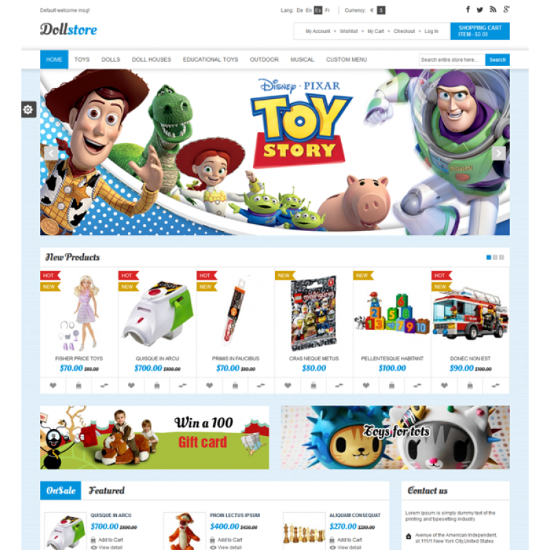 Doll Store Responsive Magento Theme