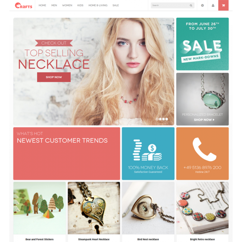 Crafts - Responsive theme for handmade or accessories store 