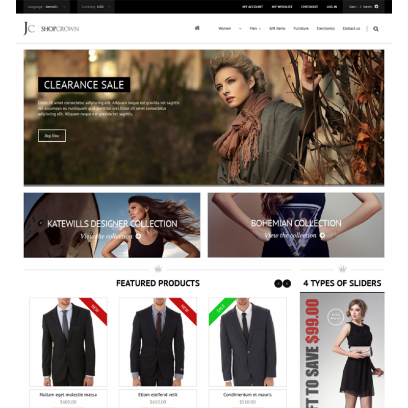 Shopcrown - Responsive & Retina Ready Magento 