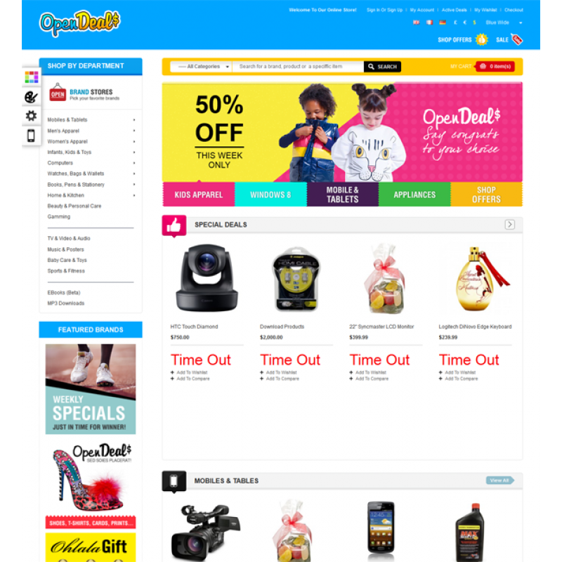 Responsive Magento Theme - Gala OpenDeal