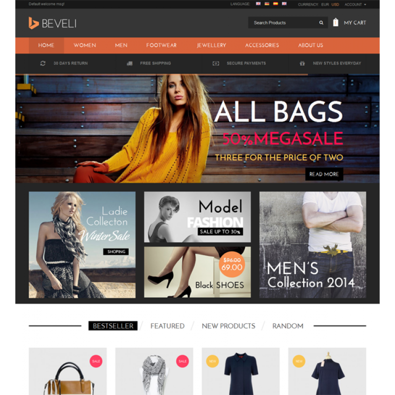  Beveli - Responsive Magento Theme 