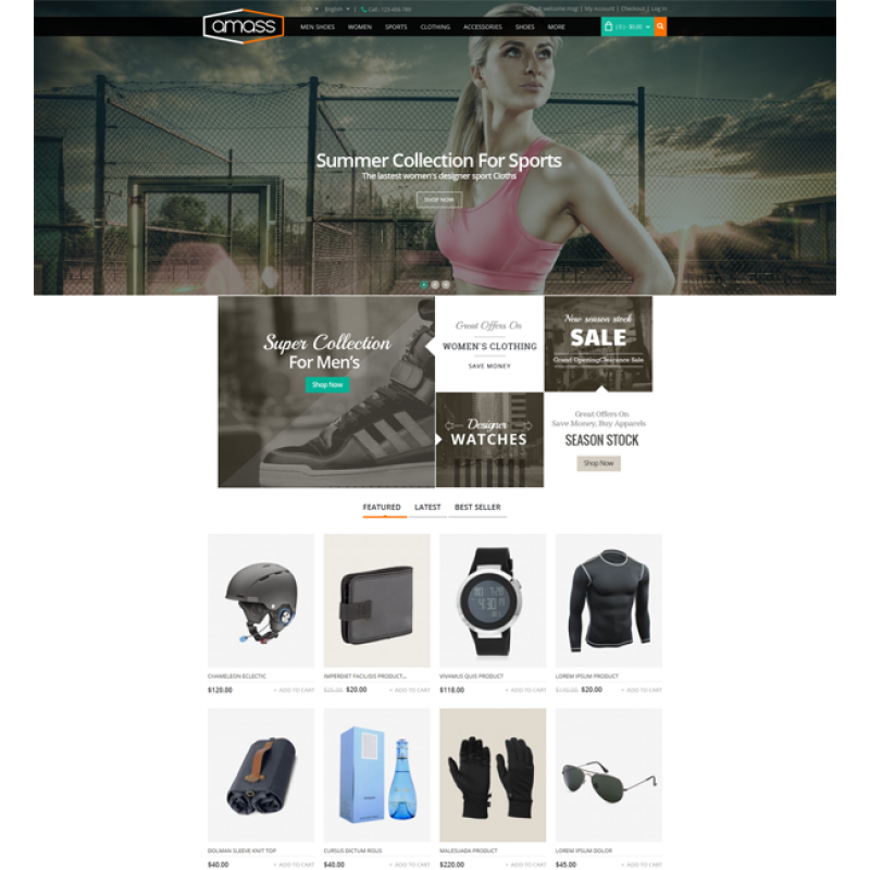 Amass - Magento Responsive Theme 