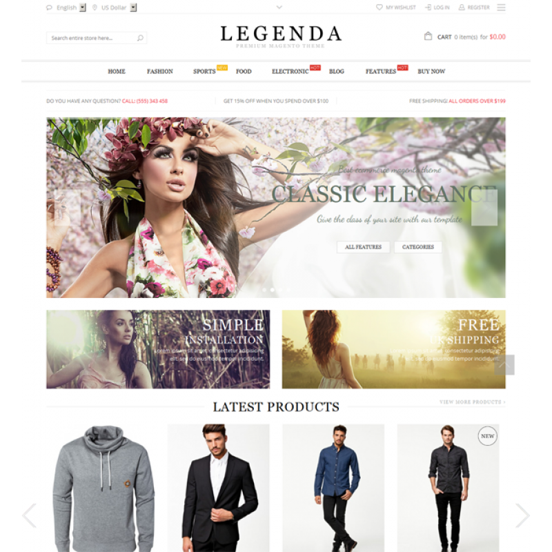 Legenda - Fluid Responsive Magento Theme