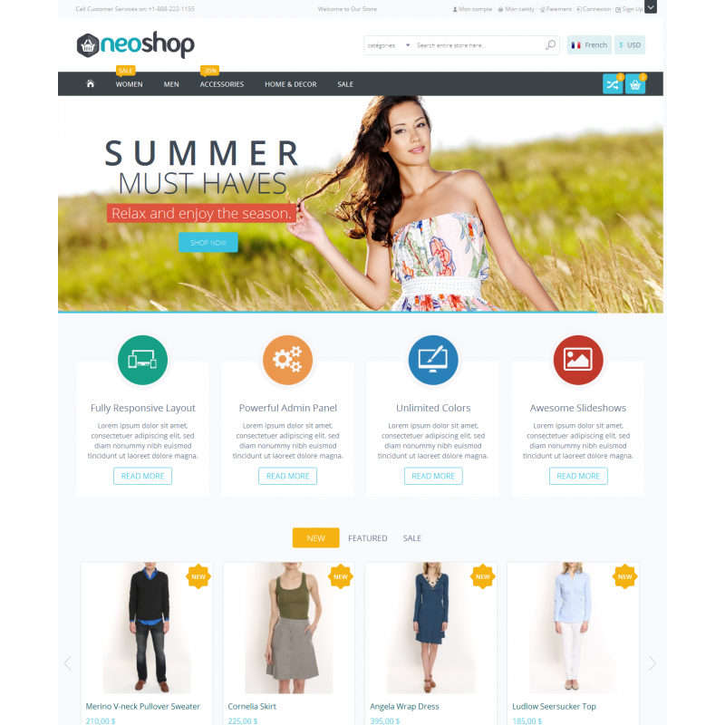 Neoshop - Responsive & Retina Ready Magento Theme 