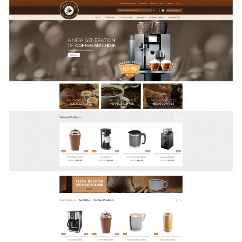 Coffee - Magento Responsive Theme 