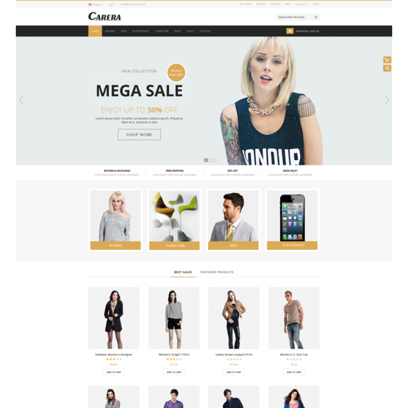 Carera - Responsive Multipurpose Magento theme