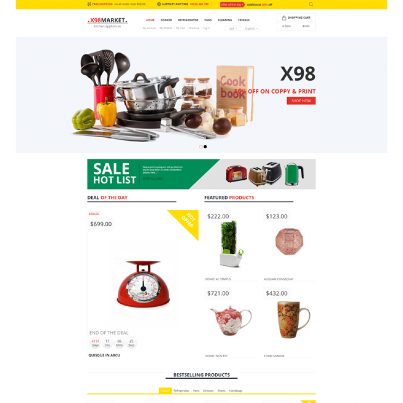 X98 - SuperMarket Responsive Magento Theme