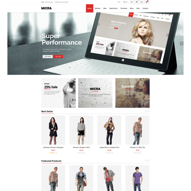 Micra - Responsive Multipurpose Magento theme 