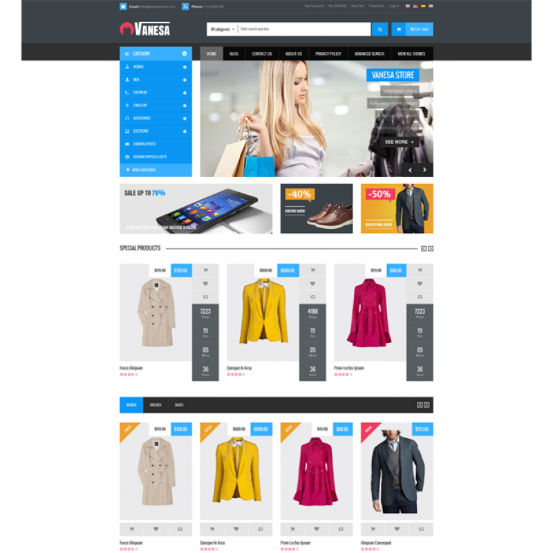 Vanesa - Mega Store Responsive Magento Theme 