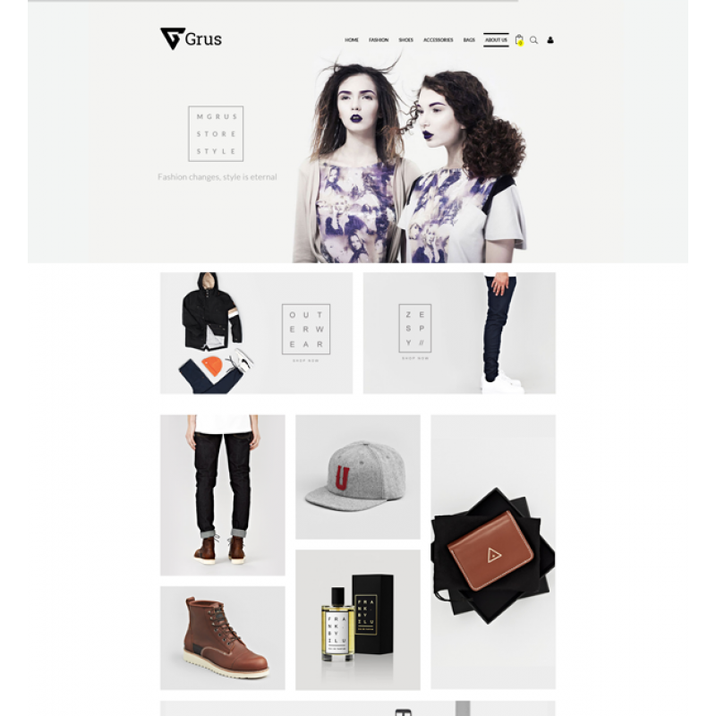 MT Gurs minimalism responsive magento theme 