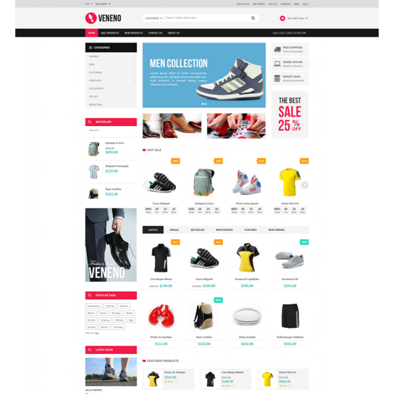 Veneno - Multipurpose Responsive Magento Theme