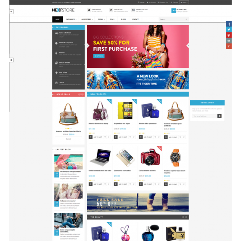 Venus Next Store Responsive Magento Theme