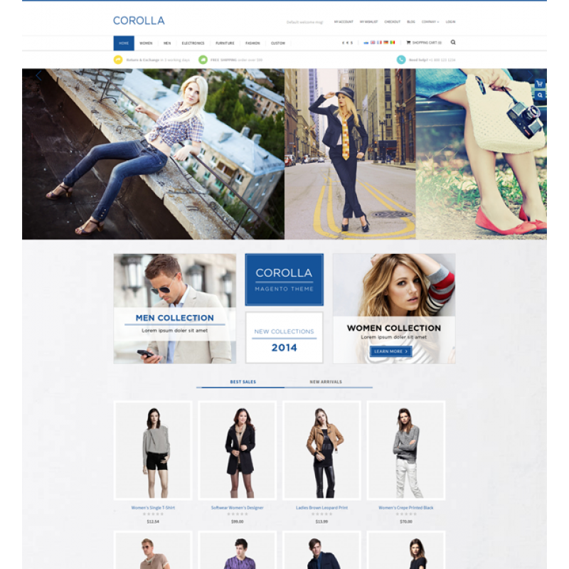 Corolla - Responsive Multipurpose Magento theme