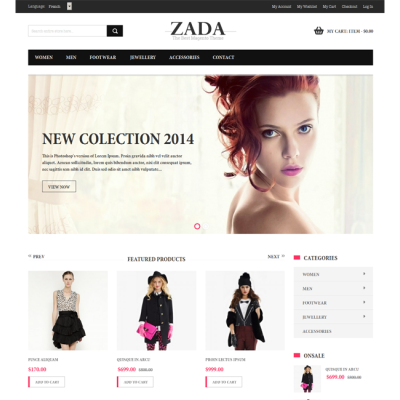 ZADA - Ultimate Responsive Magento Theme