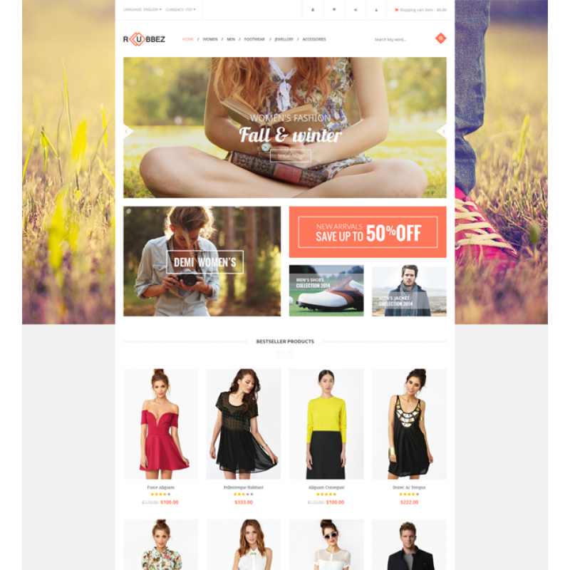 Rubbez - Responsive Magento Theme 