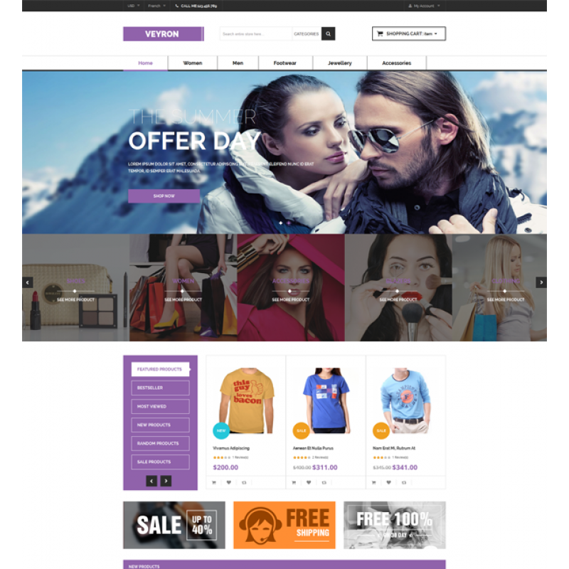 Veyron - Multipurpose Responsive Magento Theme